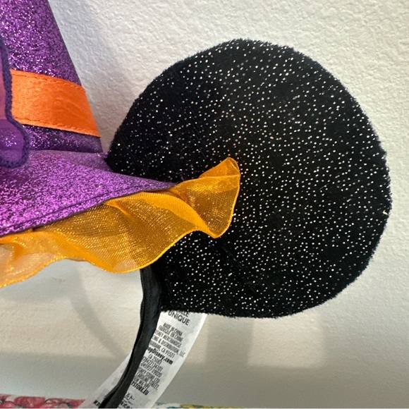 Halloween Minnie Ears Witch Hat Disney Headband Purple Orange Mickey Ears - Picture 4 of 9